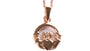Rose Plated Claddagh Silver Pendant With Chain.