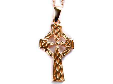 Rose Gold Celtic Cross & Chain