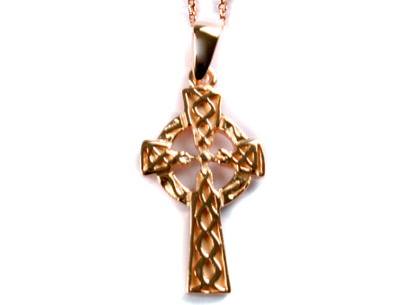 Rose Gold Celtic Cross & Chain