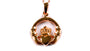 Rose Plated Claddagh Silver Pendant With Chain.