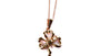 Rose Gold Plated Shamrock Pendant with Claddagh Symbol & Chain