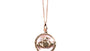 Rose Plated Claddagh Silver Pendant With Chain.