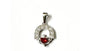 Claddagh Silver Pendant (Ruby)