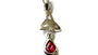 Trinity Knot July Birthstone Ruby Cz Pendant.