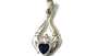 Claddagh Silver Pendant (Sapphire)