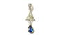 Trinity Knot September Birthstone Sapphire Cz Pendant.