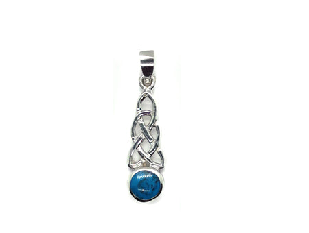 Celtic Pendant with Coloured Stone