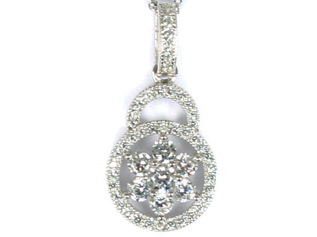 A White Cubic Zirconia Pendant