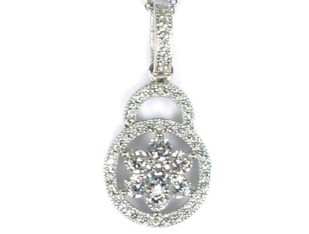 A White Cubic Zirconia Pendant