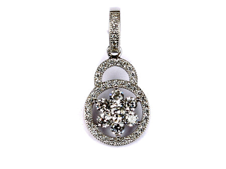 A White Cubic Zirconia Earring