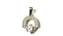 Claddagh Silver Pendant (White)
