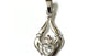 Claddagh Silver Pendant (White)