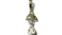 Trinity Knot April Birthstone White Cz Pendant.
