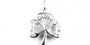 Silver Shamrock Pendant With Sapphire White Cubic Zirconia Stones