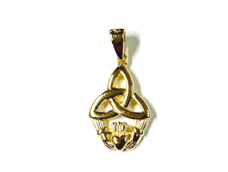 Claddagh Gold Plated Silver Pendant