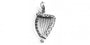 Irish Harp Pendant with Plain Silver