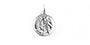 St Christopher’s Medal Silver Small Rhodium Plated