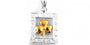 Silver Shamrock Pendant With Gold Plating