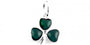 Silver Green Enamel Shamrock Pendant