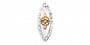 Trinity Knot Silver Goldplated Pendant With Cz Stones