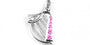 Irish Harp Pendant with Pink Cubic Zirconia