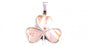 Silver Shamrock Pendant With Pink Mother Of Pearl Stone