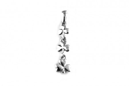 Silver Shamrock Drop Pendant
