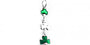 Green Enamel Silver Shamrock Drop Pendant