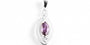 Celtic Silver Pendant With Amethyst Cz Stone