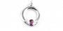 Trinity Knot Silver Pendant With Amethyst Cz Stone