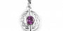 Celtic Pendant with Garnet Red Cubic Zirconia Stone
