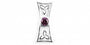 Trinity Knot Silver Pendant With Amethyst Cz Stone