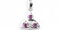 Trinity Knot Silver Pendant With Amethyst Cz Stone