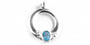 Trinity Knot Silver Pendant With Aquamarine Cz Stone