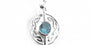 Celtic Pendant with Aquamarine Cubic Zirconia Stone