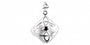 Trinity Knot Silver Pendant With Emerald Green Stone