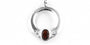 Trinity Knot Silver Pendant With Garnet Cz Stone