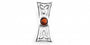 Trinity Knot Silver Pendant With Garnet Cz Stone