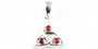 Trinity Knot Silver Pendant With Garnet Cz Stone