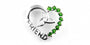 Trinity Knot Silver Pendant With Green Cz Stone