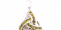 Trinity Knot Silver Pendant With Peridot Cz Stone