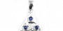 Trinity Knot Silver Pendant With Sapphire Cz Stone