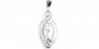 Celtic Silver Pendant With White Cz Stone