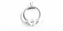 Trinity Knot Silver Pendant With White Cz Stone