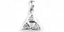 Trinity Knot Silver Pendant With White Cz Stone