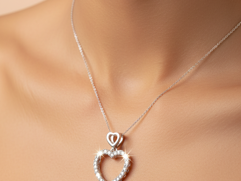 A White Cubic Zirconia Pendant.