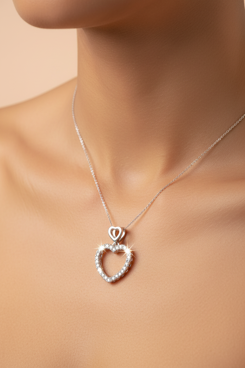 A White Cubic Zirconia Pendant.