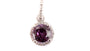 A Amethyst & White Cubic Zirconia Pendant.