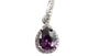A Amethyst & White Cubic Zirconia Pendant.