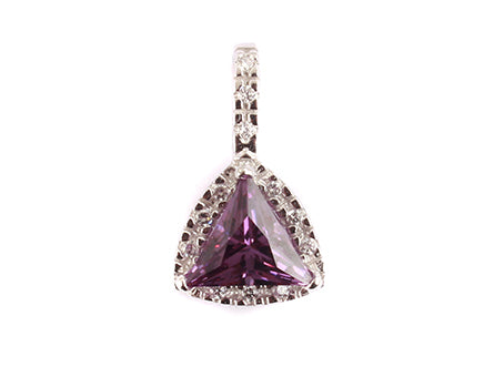 A Amethyst & White Cubic Zirconia Earring.
